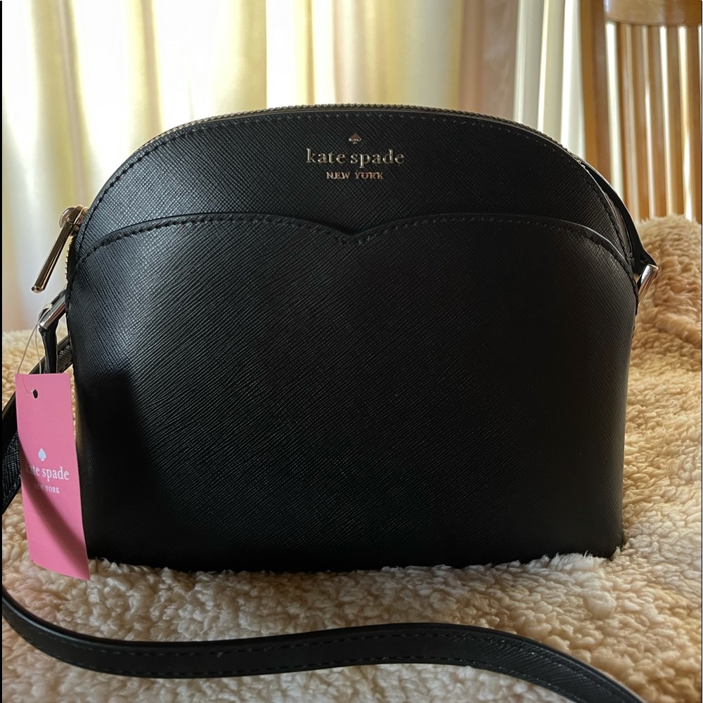 SOLD~Kate Spade Black Cross Body Bucket Purse